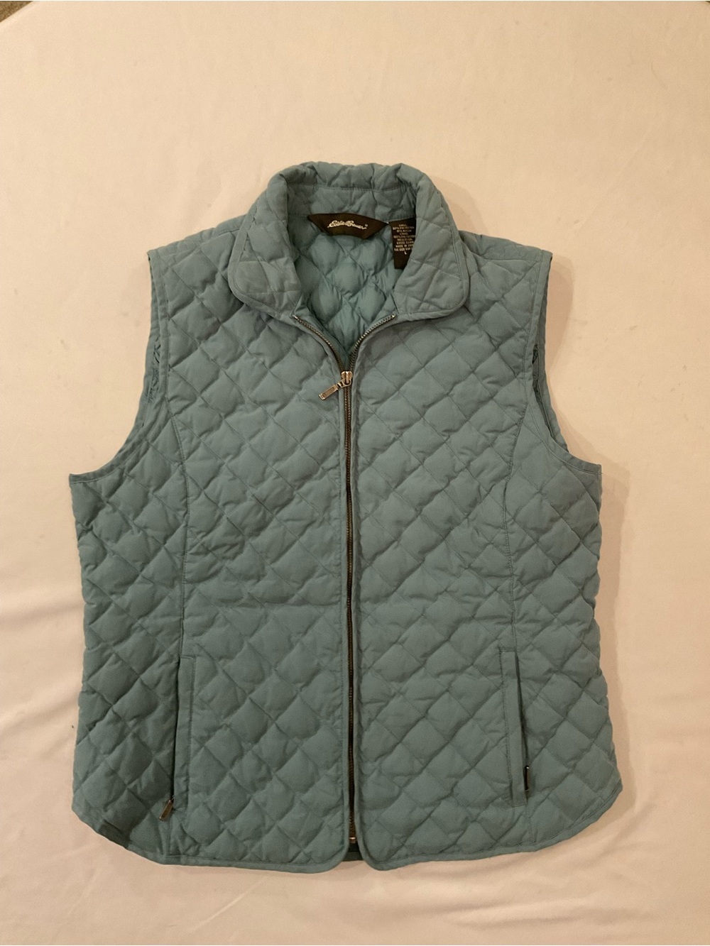 Eddie Bauer Quilted Pale Zip Vest